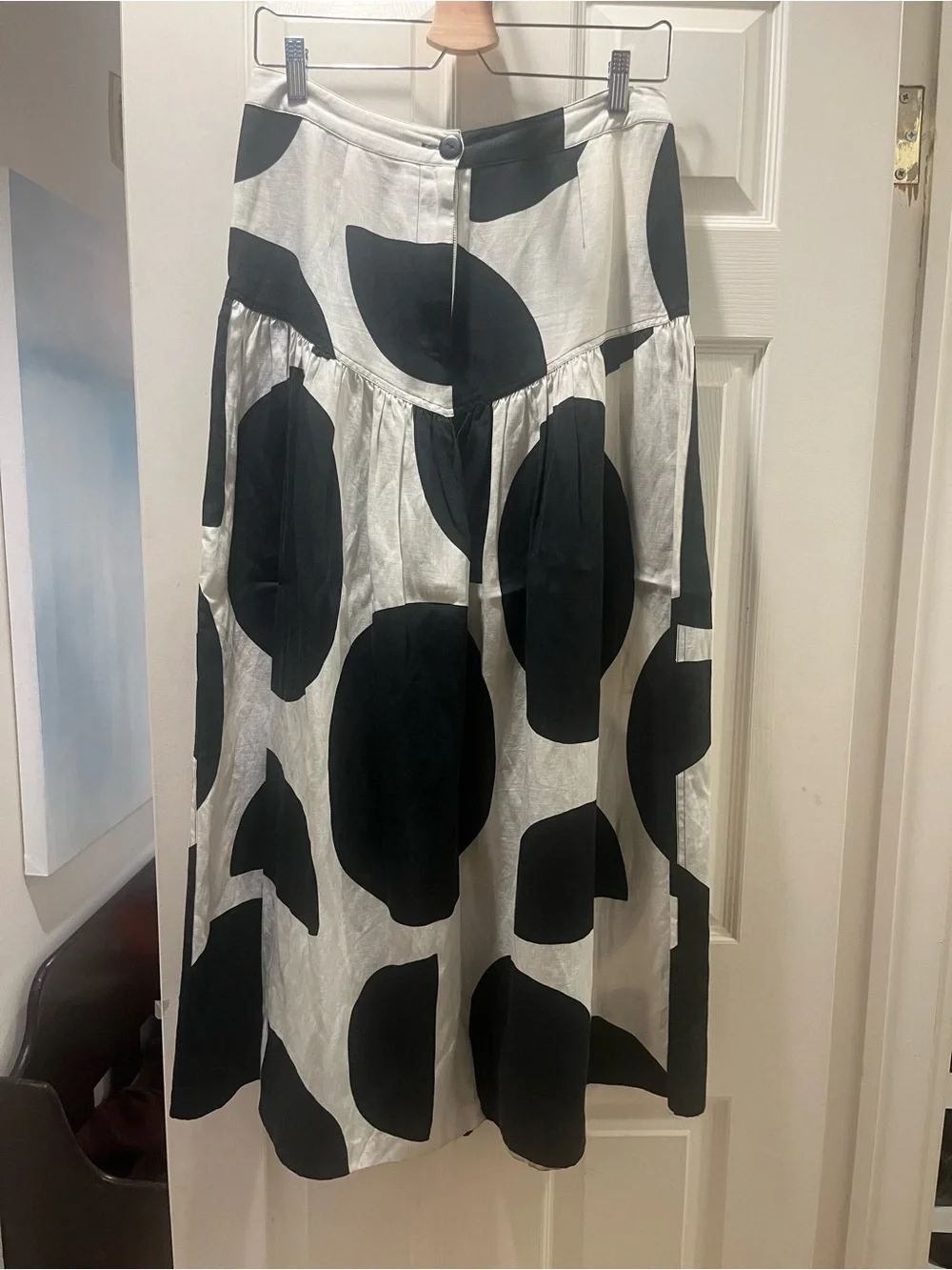 Mara Hoffman Black & White Polka Dot Maxi Skirt